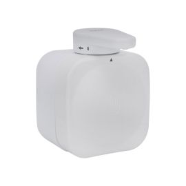 Epsilon Soap Dispenser-EPSBA1554/ Wall Mounted with Strong Suction Design, Versatile Refillable for Liquid/ Innovative, Effortless Dispensing and One Hand Use, Suitable for Even Walls, Ceramic Tiles, Glass, Metal, Stainless Steel, Plastic Surfaces / White