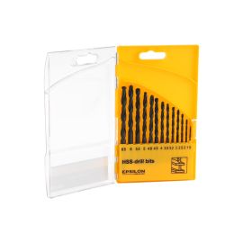 Epsilon HSS Drill Bits- EPSDB1414/ Pack of 13 Bit, Includes 6.5, 6, 5.5, 5, 4.8, 4.5, 4, 3.5, 3.2, 3, 2.5, 2, 1.5, Versatile and Highly Durable/ Perfect for a Wide Range of Applications/ Black