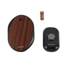 Epsilon Door Bell- EPSDB1439/ with Wireless Remote Control, 38 Music in Soft Chord Series, No-Wire Installation, Battery Included/ Range up to 80 m, Light and Simple Design, Perfect for Home, Office, Factories, Hotels, etc./ Wooden Finish, Brown