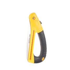 Epsilon 65 mm Folding Saw- EPSGT1352/ Equipped with PP and TPR Comfortable Handle, Straight Steel/ Light-Weight and Durable, Heavy-Duty Cutter Ideal for Cross-Cutting Branches, Firewood, Trim Shrubs, Garden Use, Farm Use/ Black and yellow