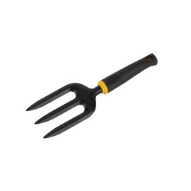 Epsilon Garden Fork- EPSGT1358/ with PP and TPR Handle for Planting, Spreading Mulch, Weeding, Loosening and Transplanting Soil/ Less Bending, and Plastic Coated, Ideal for Gardening and other Outdoor Uses/ Black