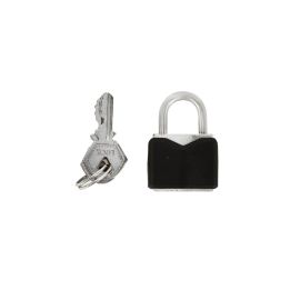 Epsilon 20 mm Iron Padlock- EPSL170/ Attractive and Elegant Colors, Perfect for Luggage, Keyring, Toolbox, etc./ Multipurpose and Easy to Use/ Black and Silver