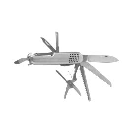 Epsilon 15-in-1 Pocket Knife- EPSMT1582/ Smooth and Sturdy Stainless Steel Knives Set/ with a Belt Pouch, Versatile and Highly Durable/ Perfect for a Wide Range of Applications, Includes Bottle Opener, Saw, Fish Scaler, Scissors, Needle, Corkscrew, etc./ 