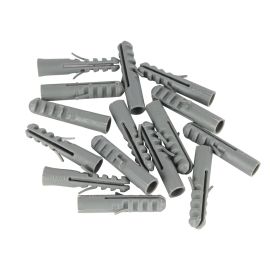 Epsilon Plastic Anchor- EPSNS1378/ 10x50 mm, Pack of 15 Pieces/ Ideal to Securing Fixtures, Frames, Shelves, Etc. to Walls, Concrete, Masonry, Etc./ Grey