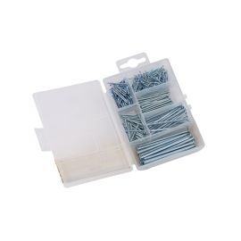 Epsilon Nails Kit- EPSNS1419/ Pack of 240 Pieces, Ideal for DIY Projects, Woodworking, General Repairs, Maintenance, Carpentry, Framing, etc./ Includes 3/4", 1", 1-1/2", 2", 2-1/2" Flat Head, 1" Semi Round Nails/ Silver