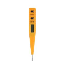 Epsilon Digital Voltage Tester- EPST1428/ 12-200 V Range, Compact, Lightweight and Portable Design/ Easy to Use, Clear Display, Perfect for a Wide Range of Applications, to Detect Voltages/ Yellow