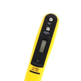 Epsilon Digital Voltage Tester- EPST1429/ 12-220 V Range, Compact, Lightweight and Portable Design/ Easy to Use, Clear Display, Perfect for a Wide Range of Applications, to Detect Voltages, Earth Line Connection, Neutral Check/ Yellow and black