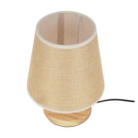 Epsilon Table Lamp- EPSTL190/ with Wooden Base, Lampshade, Perfect for Studying, Working, can be Used at Home and Office/ Light-Weight and Compact, Aesthetic Design / Brown