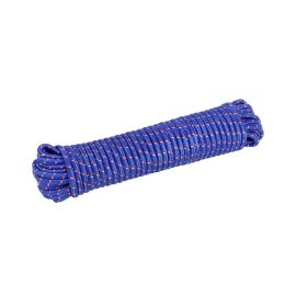 Epsilon Diamond Braid Rope- ER1058| PP Plastic Rope, Perfect For Cloth Drying, Gardening, Camping, Swinging, Construction, For Indoor And Outdoor Uses| With A Length Of 8MM X 20 M| Blue