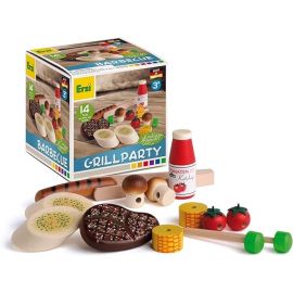 Erzi Assorted Wooden Barbecue Party Shop Items for Children, Role Play