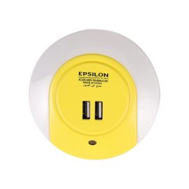 Epsilon 1W LED Night Light- ES1082| 90% Energy Saving Design And Sensor and switch Operated, Color Temperature: Day Light 6000-6500 K| Compact And Light-Weight Round Design With Long 8000 Hours Operating Time| Perfect For Hallway, Bedroom, Kids Room, Kitc