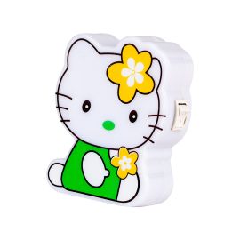 Epsilon 0.5W Night Light- ES1087| 90% Energy Saving Design, Color Temperature: Day Light 6000-6500 K| Compact And Light-Weight Hello Kitty Design With Long 8000 Hours Operating Time| Perfect For Bedroom, Kids Room, Kitchen, Stairway