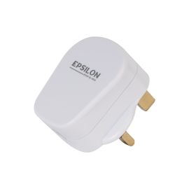 Epsilon 13A Plug Top- ES1364| Ideal for Wide Range of Electrical Devices and Appliances, With UK Square Pin and Fuse| White