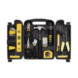 Epsilon 89 Piece Hand Tool Set- ET1044| Rust-Proof, High-Quality Tools For Durability, Comfortable Grip And A Storage Box| Set Includes Hex Key, Level, Bits, Plier, Hammer, Wrench, Tape, Screwdriver, Knife, Wire Cutter| Ideal For DIY, Home Improvement, Ge