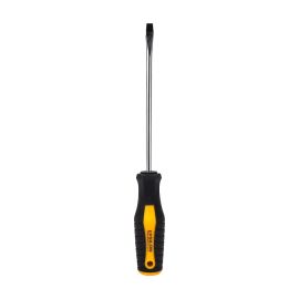 Epsilon Screwdriver Slotted- ET1120| 6 X 150 MM, With Double Injected Cushion Grip, High-Quality Carbon Steel and Heat Treated| Perfect for Loosening and Tightening Slotted Screws| Black and Yellow