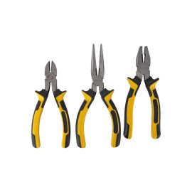 Epsilon Pack of 3 Plier Set- ET1151| Drop Forged and Heat Treated with Double Injected Heavy-Duty Grip| Set Includes 6" Long Nose Plier, 6" Diagonal Plier and 7" Linesman Plier| Light-Weight And Durable, Ideal For DIY, Home Improvement, General Repairs, M