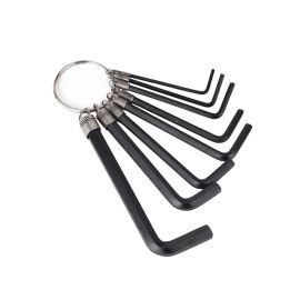 Epsilon Hex Key Set- ET1160| Pack of Eight, Includes 1.5, 2.0, 2.5, 3.0, 3.5, 4.0, 5.0, 6.0 MM| Heat Treated and Drop Forged for Durability| Blackened Key Set with Ring Holder, Suited to Drive Bolts and Screws for Repairs and Maintenance| Silver and Black