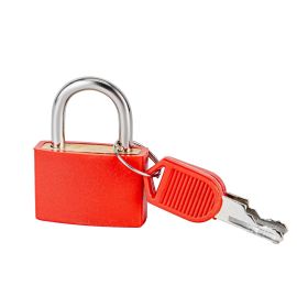 Epsilon 25-MM Padlock- ET1175| High-Quality Chrome Plated Hardened Shackle and Solid Construction| Ideal for Residential and Commercial Use, Used for Luggage, Cabinets and Lockers| Red