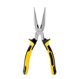 Epsilon 8" Long Nose Plier- ET1183| Drop-Forged and Heat Treated Double Injected Heavy-Duty Grip| Light-Weight And Durable, Ideal For DIY, Home Improvement, General Repairs, Maintenance| Black and Yellow