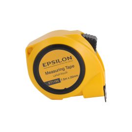 Epsilon Measuring Tape- ET1195-1/ 7.5 m x 25 mm, High Visibility, Equipped with Self Lock, Perfect for Home and Business Use/ Black and Yellow