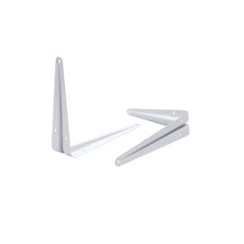 Epsilon Pack of Two Shelf Brackets- ET1201| 5 X 6", Light-Weight And Durable, Ideal For Home, Office, School| Package Includes Screws for Easy Installation| Silver