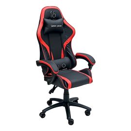 SBF- G224-RedBlack- Ergonomic Leather Gaming Chair, High Back Office Chair with Adjustable Height, Headrest, Lumbar Support, and Swivel - Perfect for Computer and Video Gaming