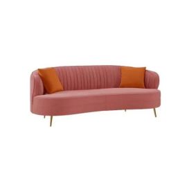 3-Seater Sofa With Cushion Set Pink 212X106x82cm