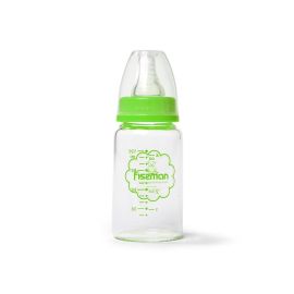 Green Feeding bottle 120 ml (borosilicate glass)