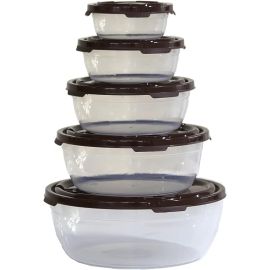 Frosty 5pcs Round Tupperware Set