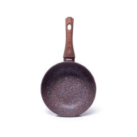 Fissman Deep Frying Pan MAGIC BROWN 24x7.7cm With Induction Bottom CHOCOLATE Color (Aluminium With Non-Stick Coating)