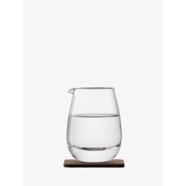 Whisky Islay Jug 300 ml Clear Walnut Coaster