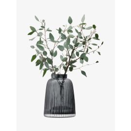 Pleat Vase H26cm Grey