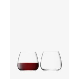 Wine Culture Stemless Wine Glass 385ml Clear x 2