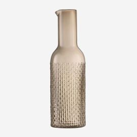 Wicker Carafe 1.2L Taupe, Decanter, Pitcher, Water bottle, Glass Jug.