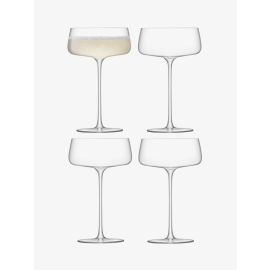 Metropolitan Champagne Saucer 300ml Clear x 4