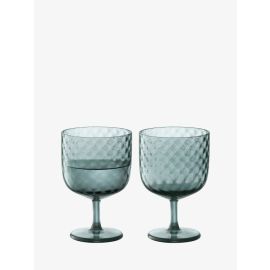 Dapple Wine Glass  325ml Water Blue x 2