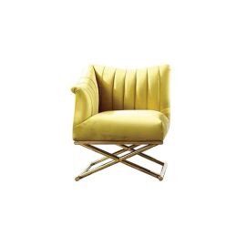 Gerum Velvet Chair in Gold Legs, lounge chair/elbow chair