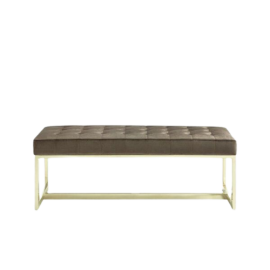 Golden Starline Ottoman Bench, Pouf, Modern Ottoman Bench, Entry way Bench, Long Ottoman Bench for Living Room & Bedroom