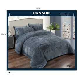 PRINTED COMFORTER KING 6PC RABBIT FUR