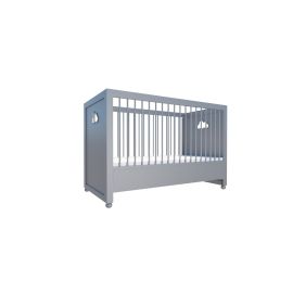 Home Hub 3 IN 1 Convertible Crib - Grey - Without Drawers