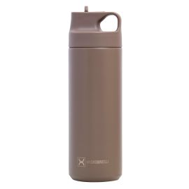 HYDROBREW Double Wall Insulated Sports Water Bottle - Black, 550ml