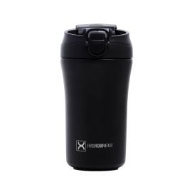 HYDROBREW Double Wall Insulated Tumbler Water Bottle - Black, 400ml