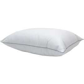 Hotel Linen Klub DEYARCO Princess Luxurious 85GSM Microfiber Plain White Pillow with Single Piping White 50x75cm, 900grms