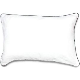 Hotel Linen Klub Soft Comfort Single Piped Pillow, White, Standard