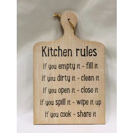 Kitchen Rules: A Fun and Stylish Sign to Hang on Your Wall