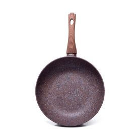 Fissman Deep Frying Pan MAGIC BROWN 28x8.1cm With Induction Bottom CHOCOLATE Color (Aluminium With Non-Stick Coating)