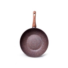 Fissman Wok MAGIC BROWN 24x7cm With Induction Bottom CHOCOLATE Color