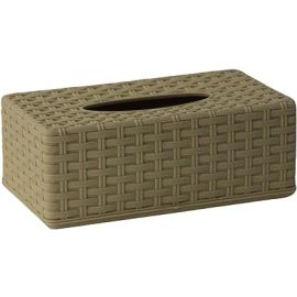 Klinex Tissue Box, Elegant Rattan Design, Rectangular Tissue Box Cover for Bedroom, Bathroom, Desks, Offices and Tables 