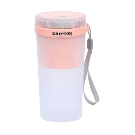 Krypton rechargeable Portable Juicer With 350ml Capacity, KNB6344 | Stainless Steel Blades | Safety Lock | 40W Motor | Rechargeable USB Portable Juicer | Ideal For Kitchen, Office, Gym, Outdoors, Traveling, Camping Or Fishing