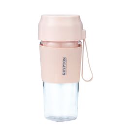 Krypton 300 ML Rechargeable and Portable Juicer- KNB6344N| Powerful 50W Copper Motor with Safety Lock Function| Perfect for Juices, Smoothies, Milkshakes| High Speed, Crossing Blade| Pink